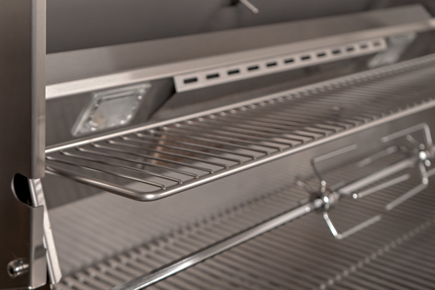 The removable warmring rack on the aog light series gas grills.