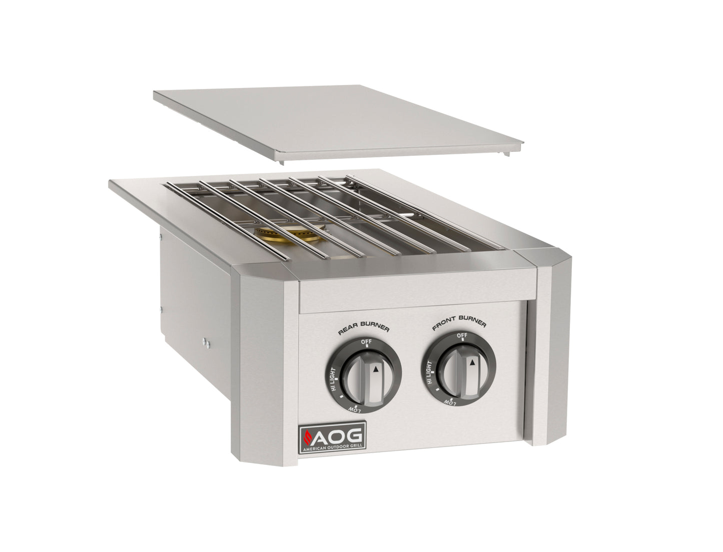 AOG2SBT double side burner from american outdoor grill. 304 stainless steel and made in the USA!