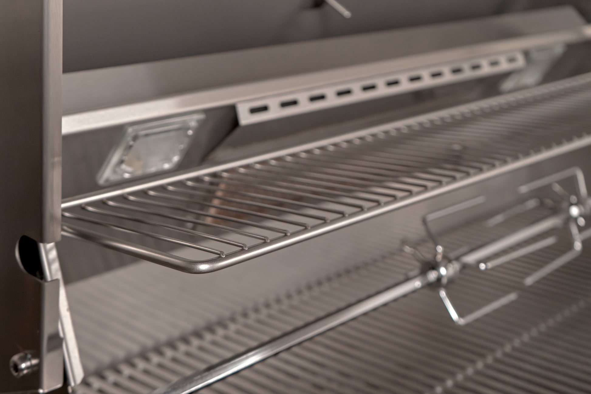 The removable warmring rack on the aog light series gas grills. 