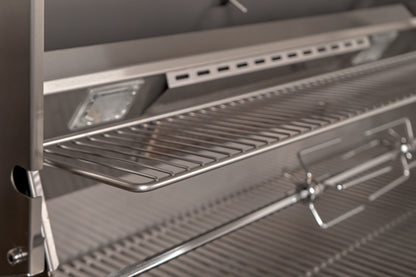 The removable warmring rack on the aog light series gas grills. 