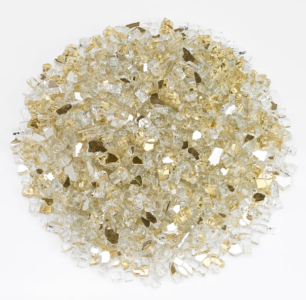 AFG - 1/4" Gold Reflective Fire Glass - 10LB Jar