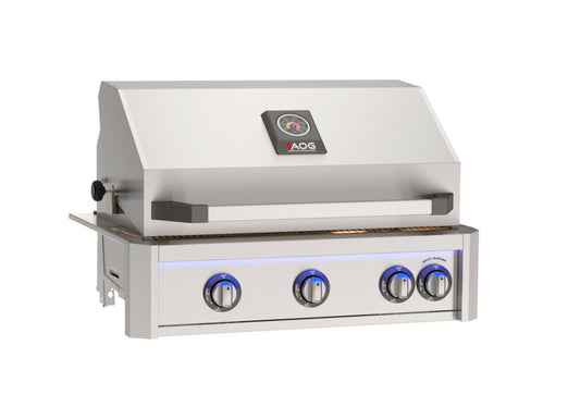 The 30" Built-in grill head with lights and rotisserie kit, aog30l