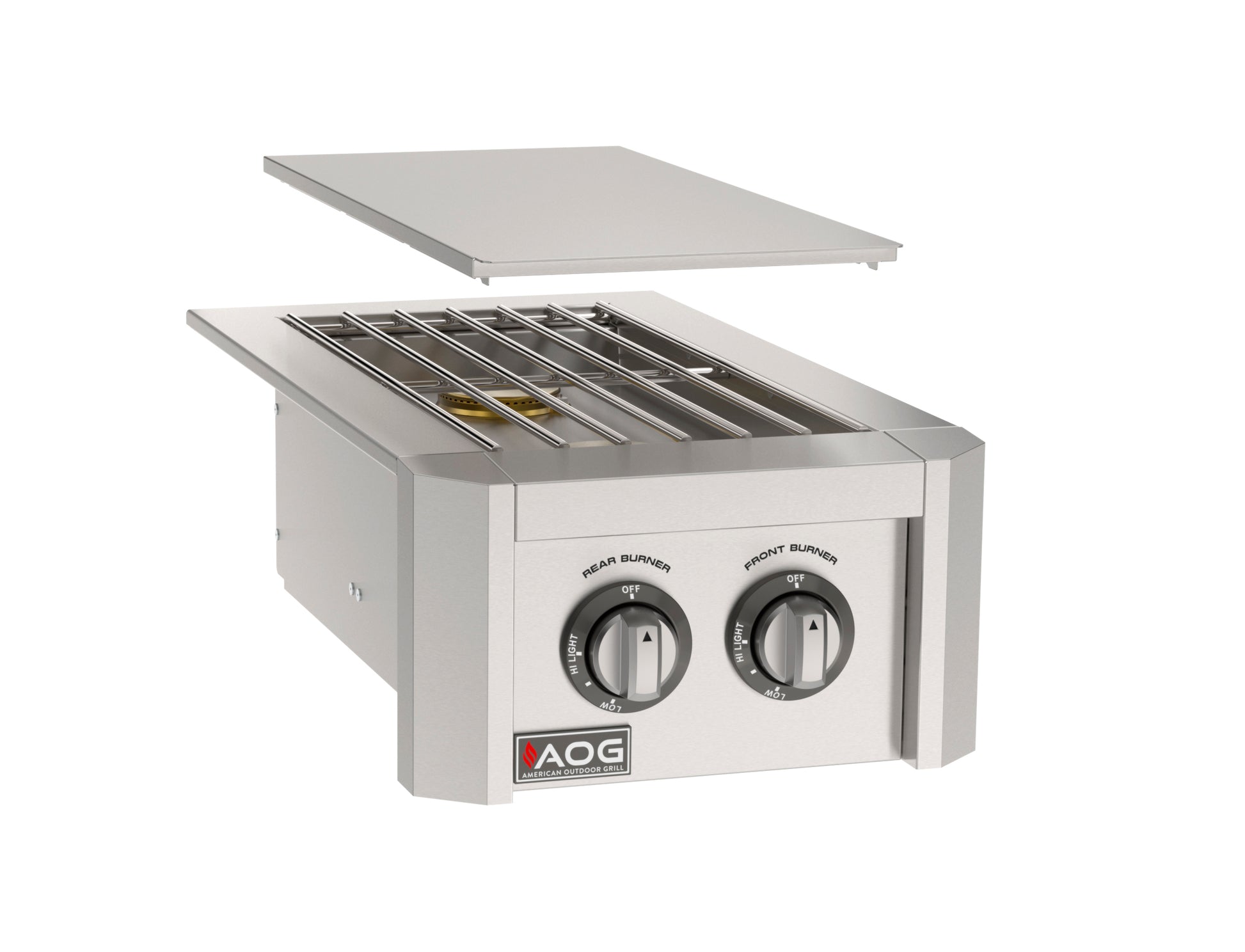 AOG2SBT double side burner from american outdoor grill. 304 stainless steel and made in the USA!