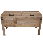 Double Rustic Cooler - Natural - Bottle Openers - Handles 