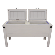 Haggard - Double Cooler with Fleur De Lis - White