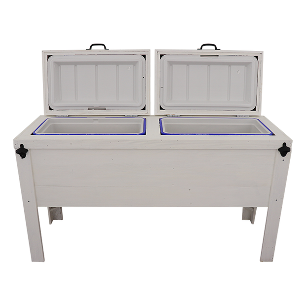 Haggard - Double Cooler with Fleur De Lis - White