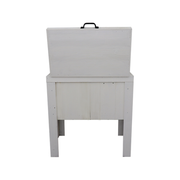 Haggards Rustic Goods - White Painted Single Cooler - Longhorn Cutout Adornment