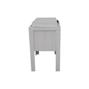 Haggards Rustic Goods - White Painted Single Cooler - Longhorn Cutout Adornment