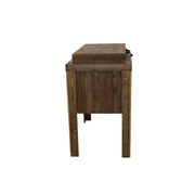 Single Rustic Cooler - Brown - Handle - Bottle Opener