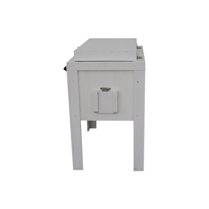 Single Rustic Cooler - White - Bottle Opener - Handle