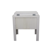 White Single Cooler - Bottle Opener - Handle