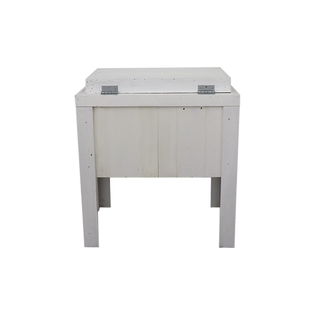 White Single Cooler - Bottle Opener - Handle