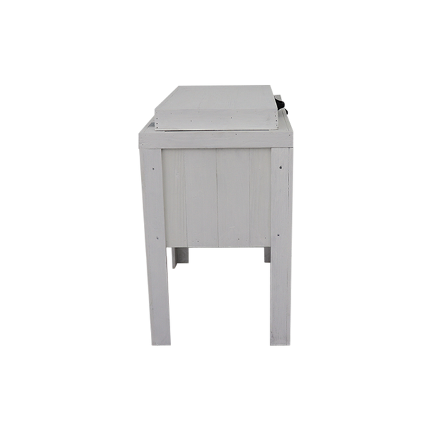 White Single Cooler - Bottle Opener - Handle