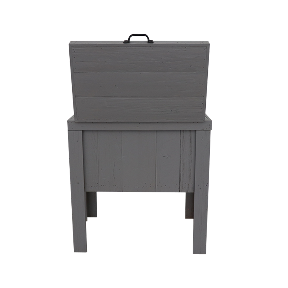 Single Rustic Cooler - Grey - Handle - Bottle Opener