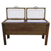 Rustic Double Cooler - Brown - Bottle Openers - Handles