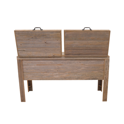 Double Rustic Cooler - Natural - Bottle Openers - Handles