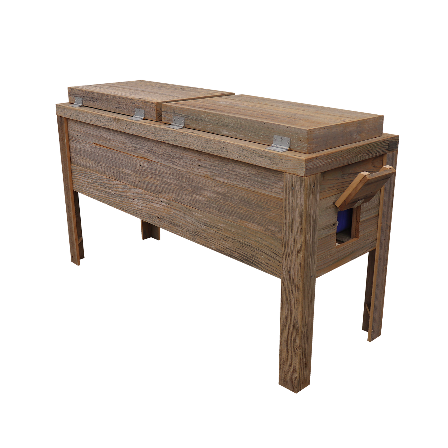 Double Rustic Cooler - Natural - Bottle Openers - Handles