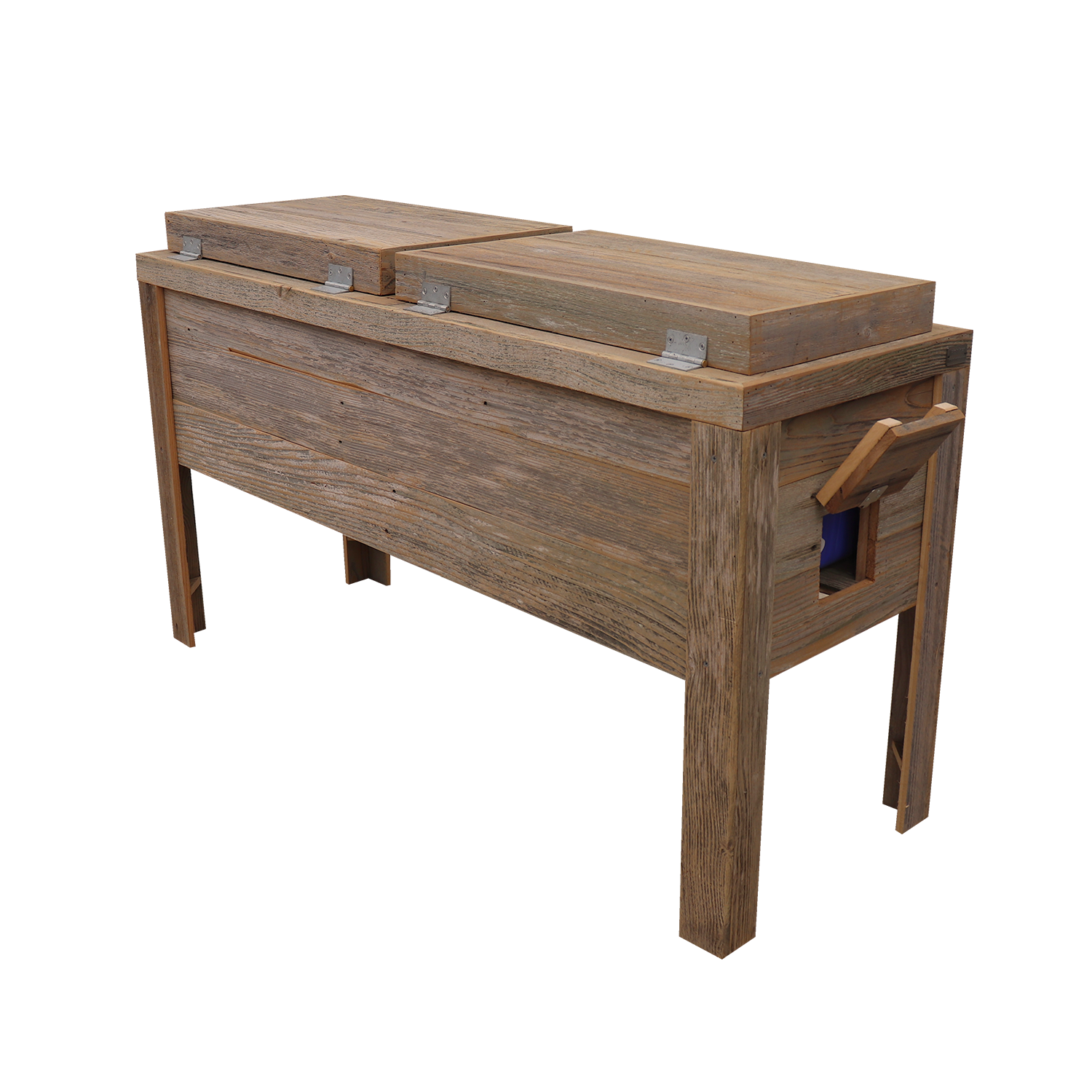 Double Rustic Cooler - Natural - Bottle Openers - Handles