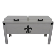 Haggard - Double Cooler with Fleur De Lis - White