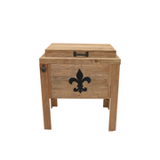 Haggards Rustic Single Cooler - Fleur De Lis Metal Adornment