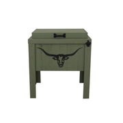 Rustic Single Cooler - Sagebrush Green - Longhorn Cutout