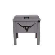 Rustic Single Cooler - Grey - Longhorn Cutout 