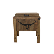 Rustic Single Cooler - Brown - Longhorn Cutout