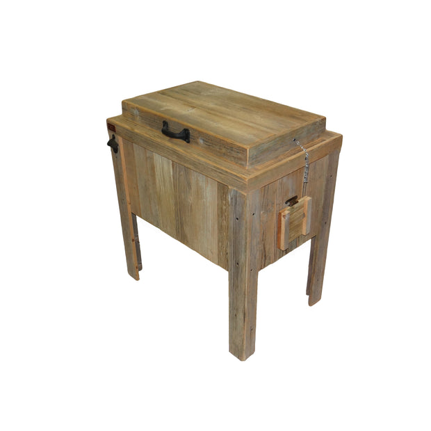 Single Rustic Cooler - Natural - Bottle Opener - Handle