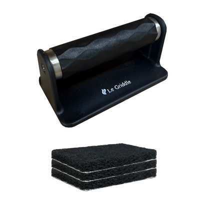 lgclean handle with scrour pads to clean the le griddle