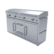 Le Griddle - Four Burner - Gas Griddle - Freestanding