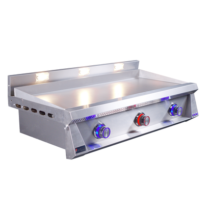 OML105P3 with blue and red led's on side angle image