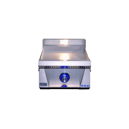 OML40P3 Gas Griddle with Lights On