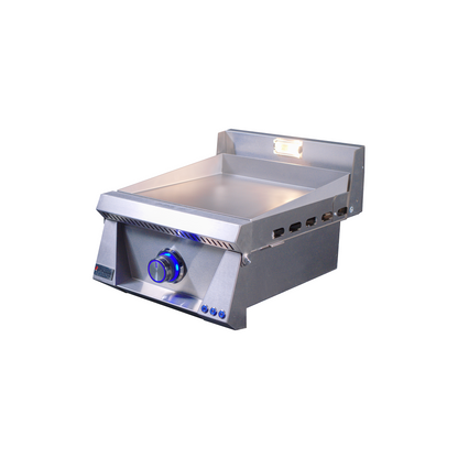 OML40P3 side image with blue LEDs on and Halogen light on