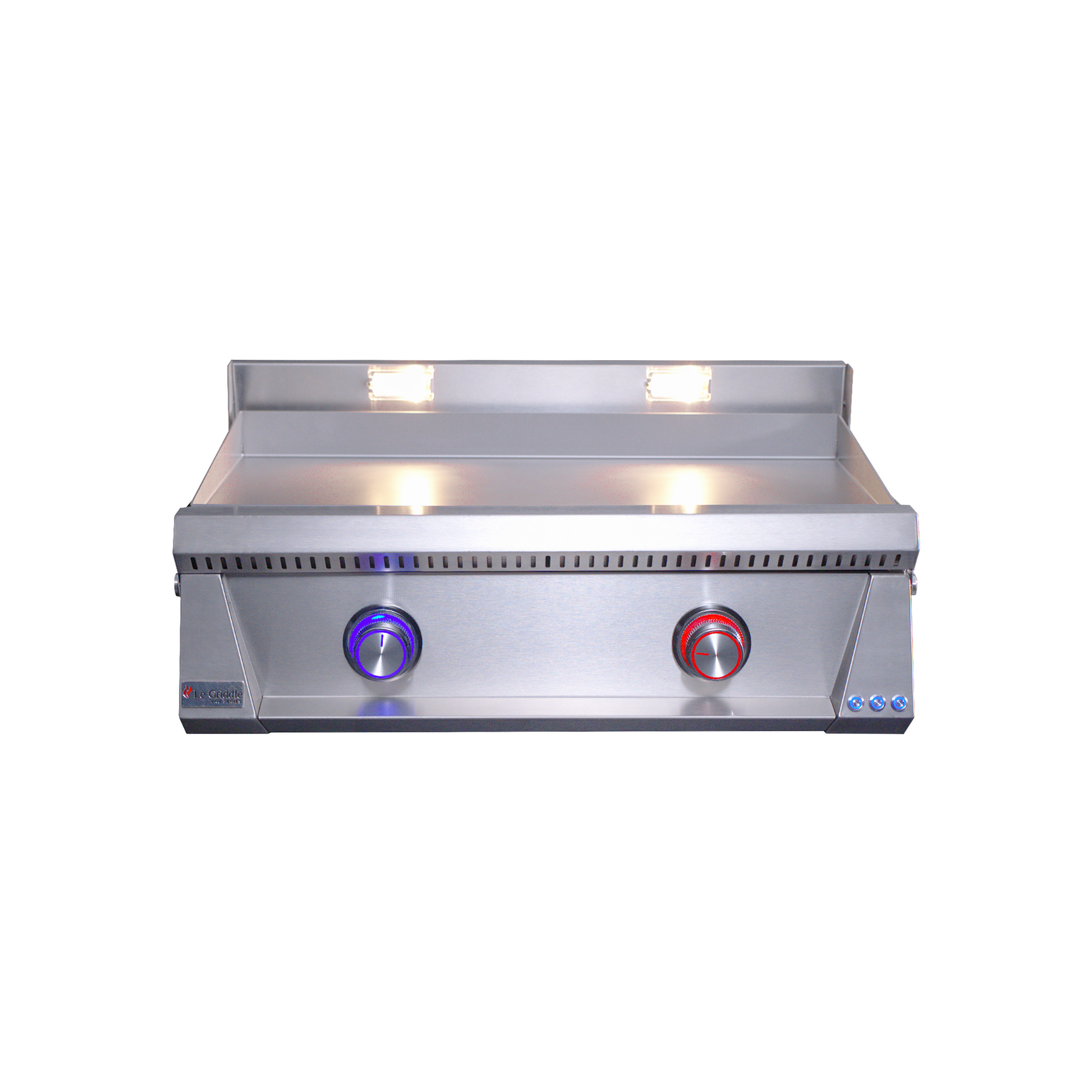 OML75P3 blue and red led's with halogen lights on
