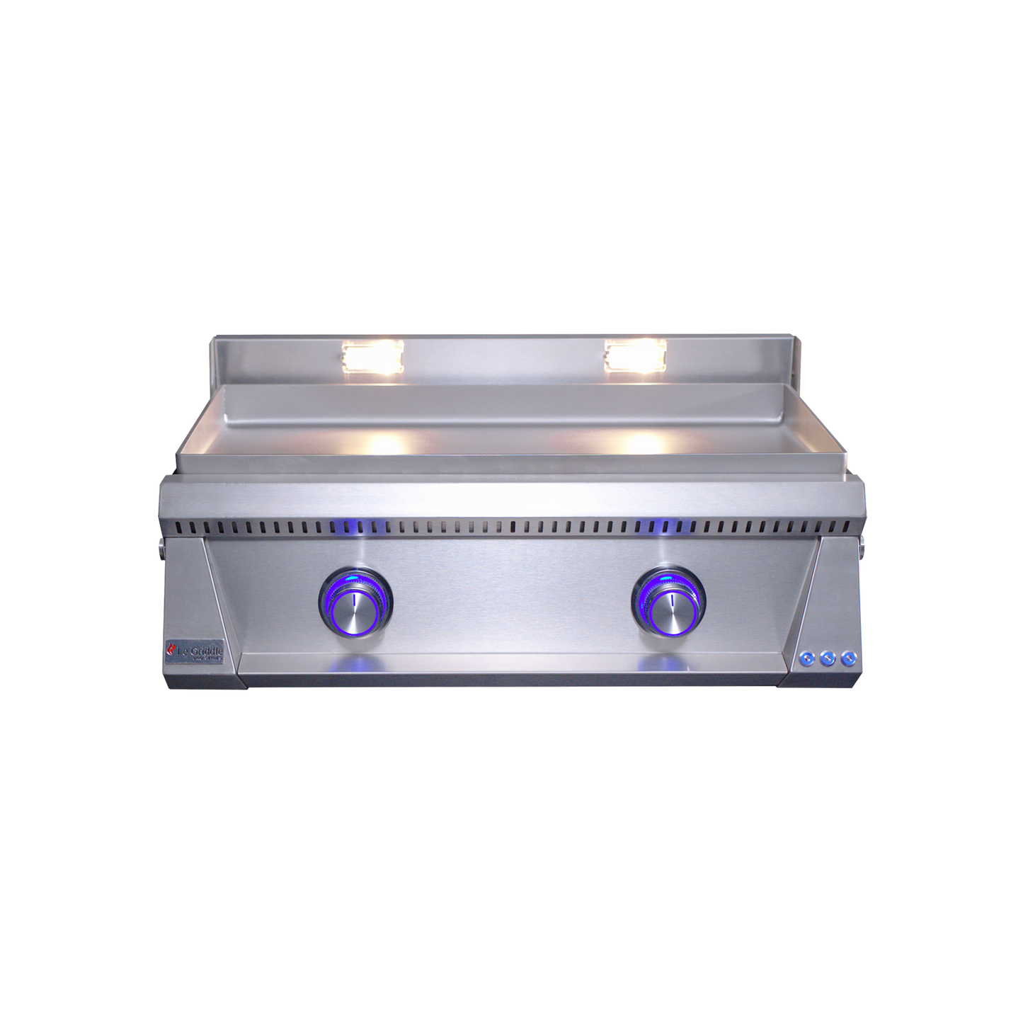 OML75P6 griddle with all lights turned on