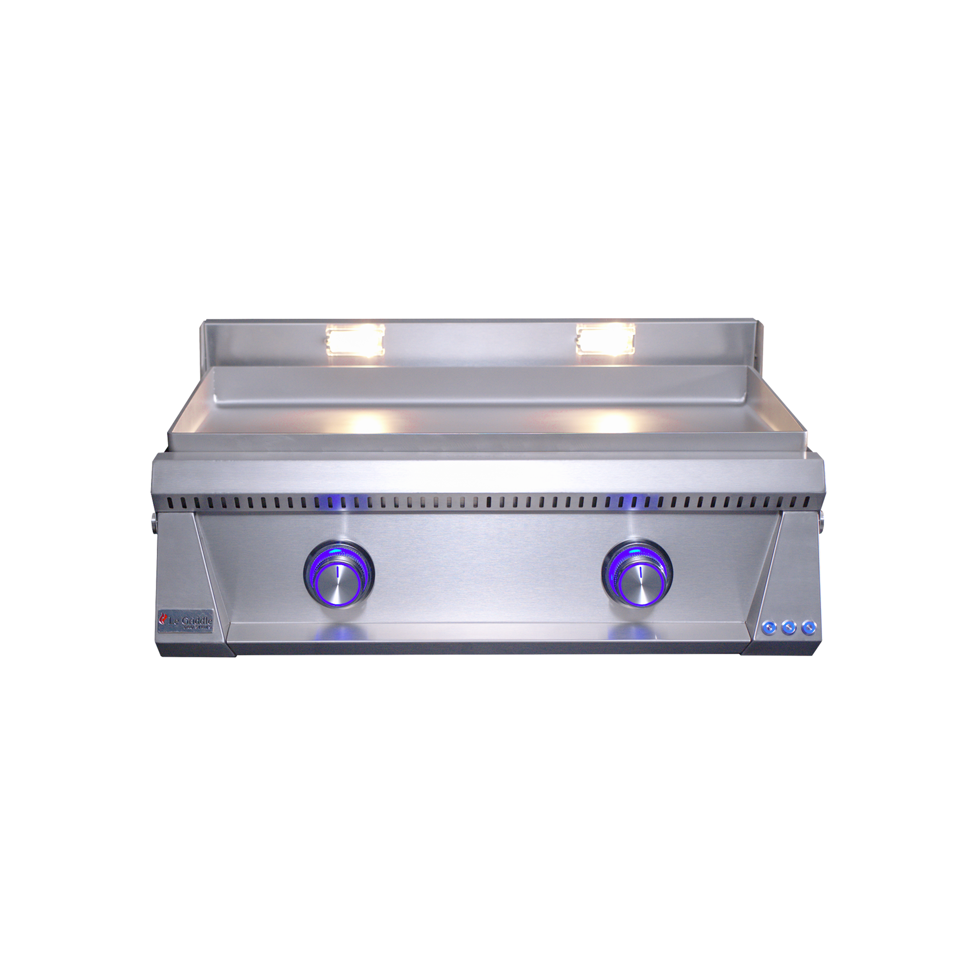 OML75P6 griddle with all lights turned on