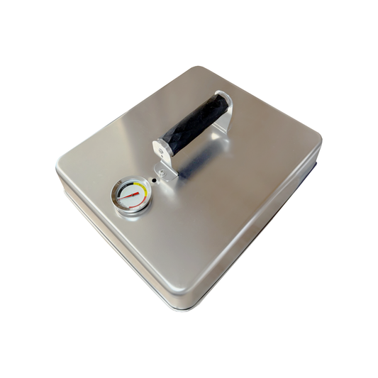 the le griddle cooking dome with stainless grate to allow cooking pizza and other foods that need more heat