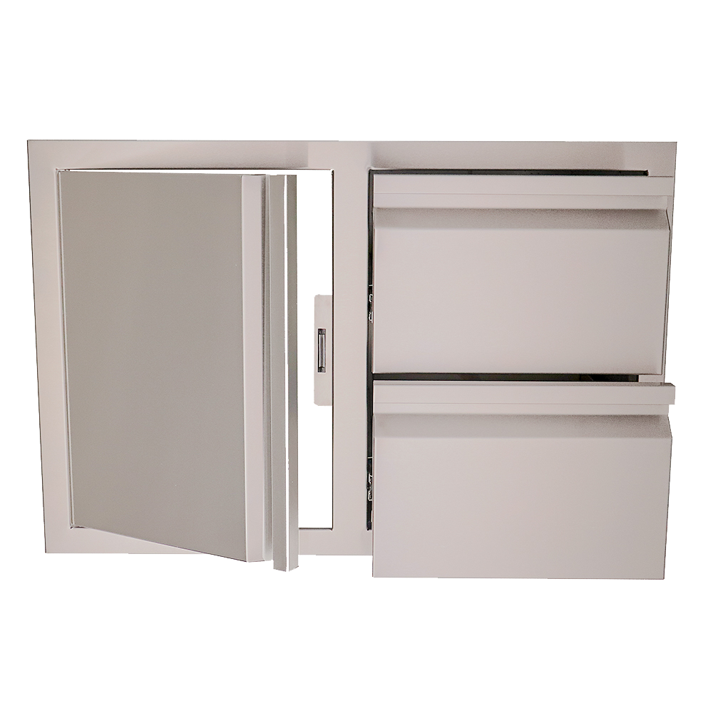 RCS Gas Grills - Double Drawers w/ Single Door - VDC1SC