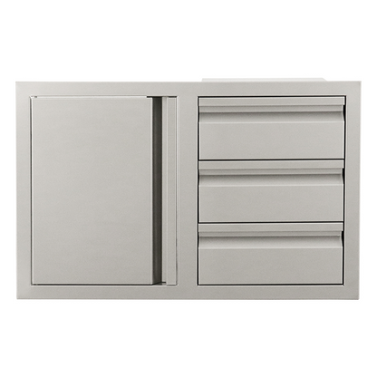 RCS Gas Grills - Triple Drawers w/ Single Door - VDC2SC
