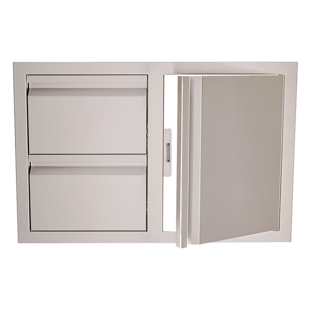 RCS Gas Grills - Double Drawers w/ Single Door - VDC1SC