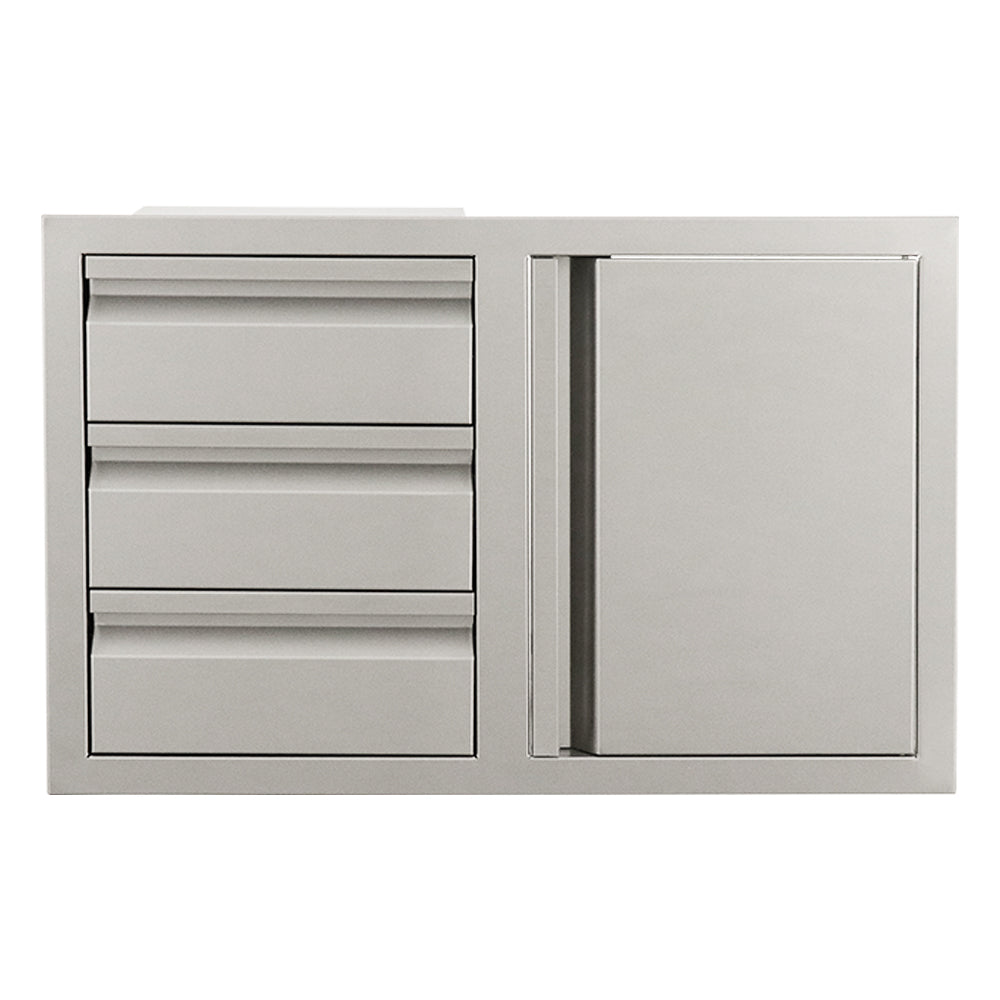 RCS Gas Grills - Triple Drawers w/ Single Door - VDC2SC