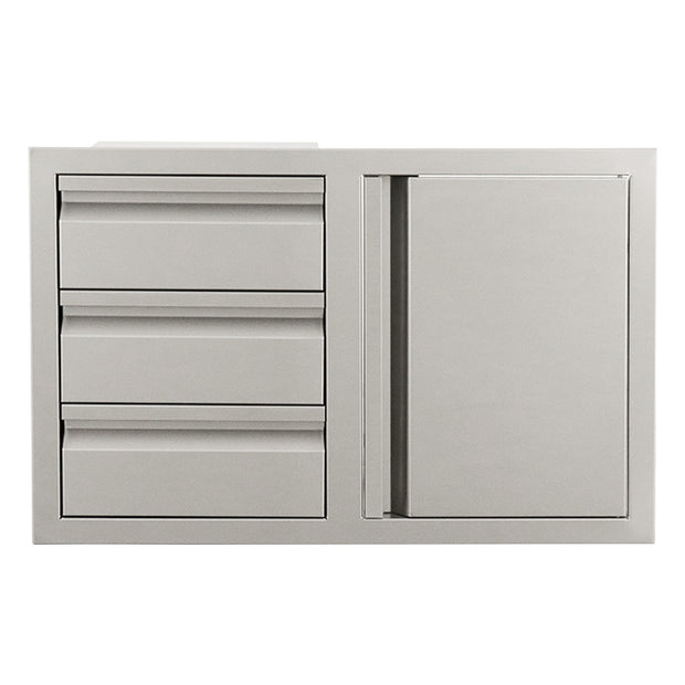 RCS Gas Grills - Triple Drawers w/ Single Door - VDC2SC