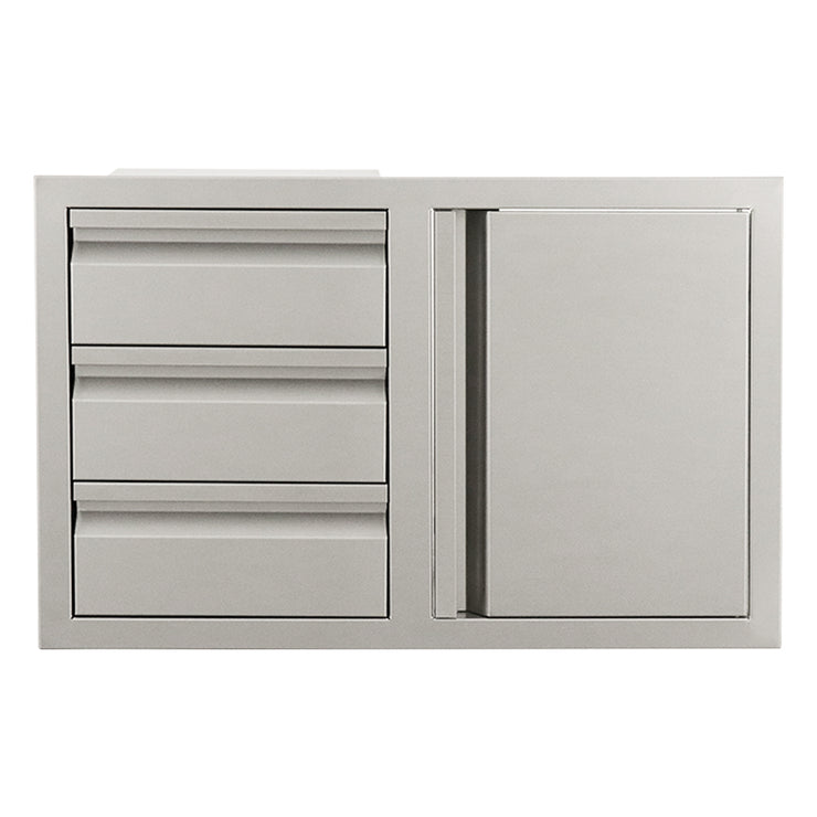 RCS Gas Grills - Triple Drawers w/ Single Door - VDC2SC