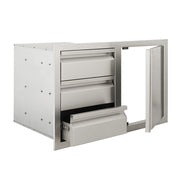 RCS Gas Grills - Triple Drawers w/ Single Door - VDC2SC
