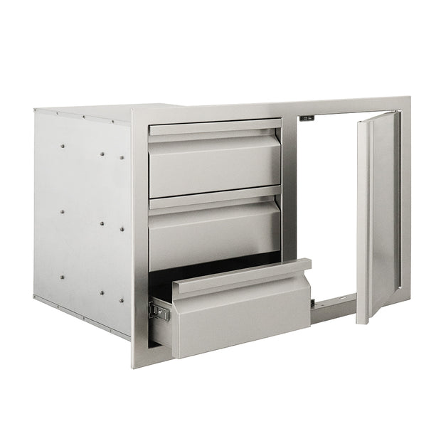 RCS Gas Grills - Triple Drawers w/ Single Door - VDC2SC