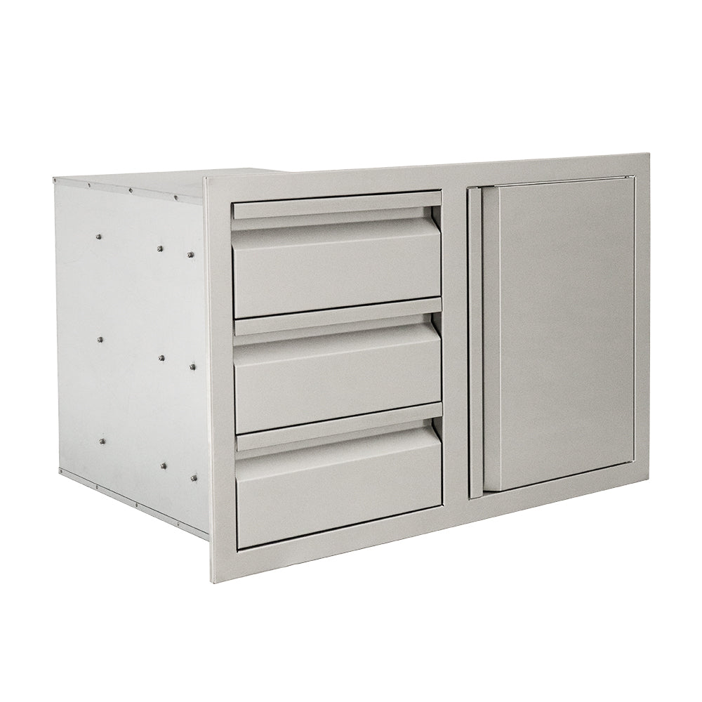 RCS Gas Grills - Triple Drawers w/ Single Door - VDC2SC