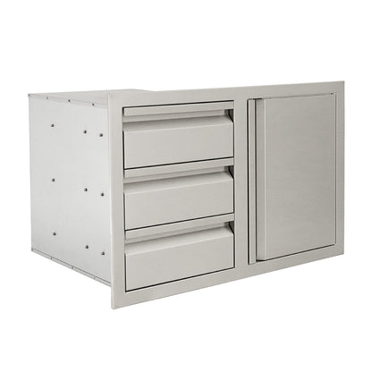 RCS Gas Grills - Triple Drawers w/ Single Door - VDC2SC