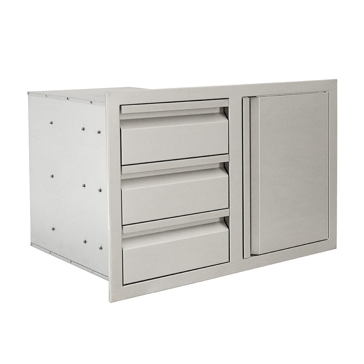 RCS Gas Grills - Triple Drawers w/ Single Door - VDC2SC