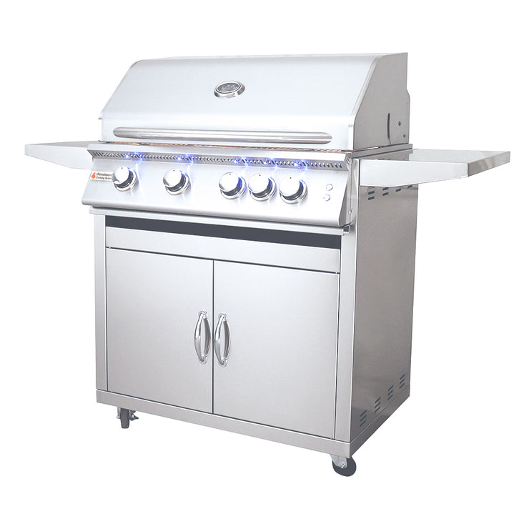 RCS Gas Grills - 32" Premier w/ Lights Freestanding Grill - RJC32AL CK