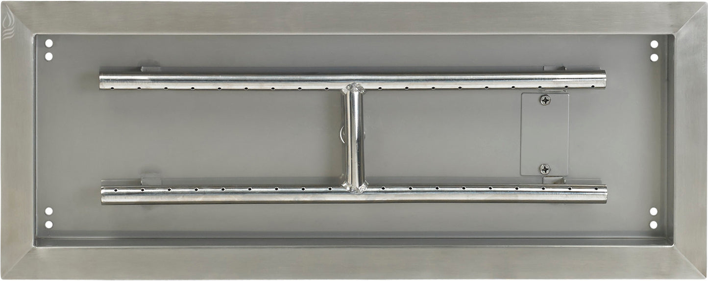 24" Rectangular Fire Pit Burner Pan - SS-AFPP-24